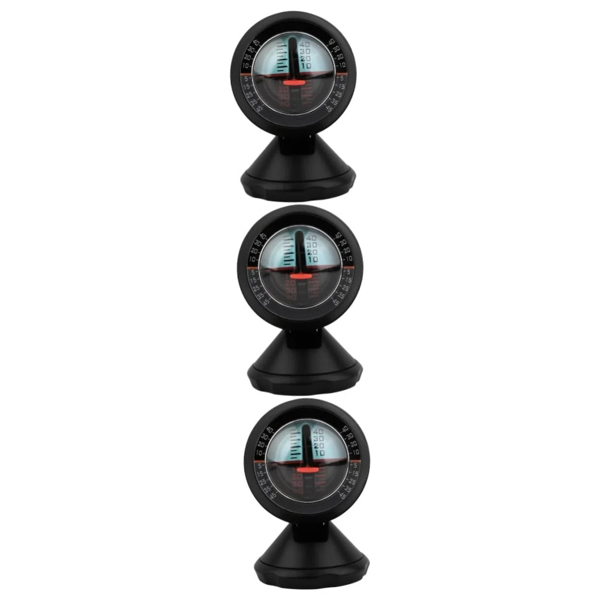 CALLARON 3 Stücke Auto Neigungsmesser Neigungsanzeige Anzeige Für Fahrzeuge Messen Gradienten Schwarz Dashboard Level Meter