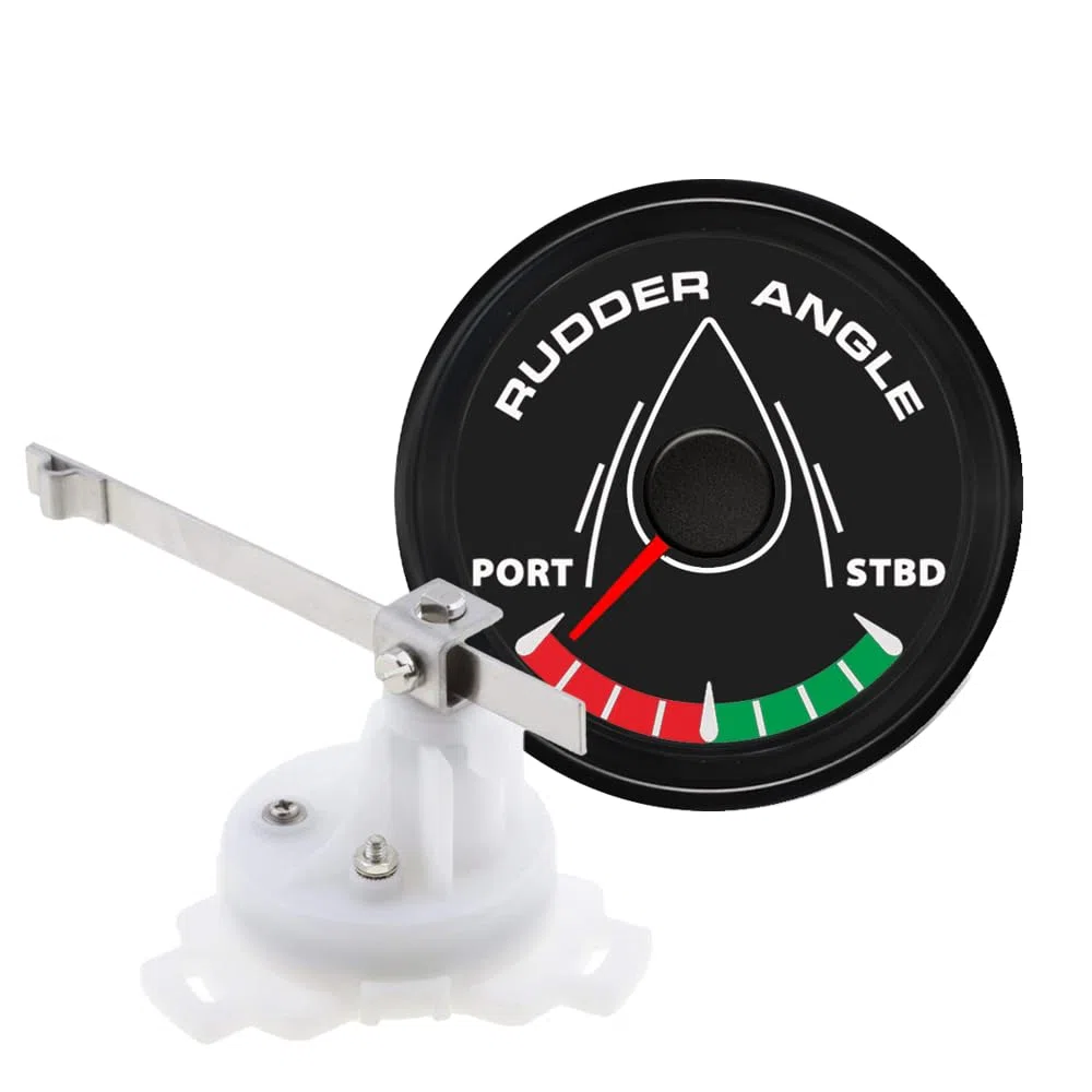 ELING 52 mm Ruderwinkelmessgerät 0–190 Ohm mit passendem Sensor mit 8 Farben Hintergrundbeleuchtung 12 Volt 24 V für Marineschiffe Segelschiffe